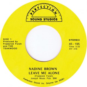 Nadine Brown - Leave Me Alone [Tramp Records]